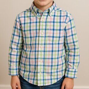 Wonder Nation Boys Plaid Button-Down Shirt – Size 6/7 – Long Sleeve